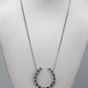 Pearl & Sapphire Good Luck Horseshoe Necklace - model