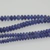 Blue Tanzanite Cabochon Beaded Necklace with clasp