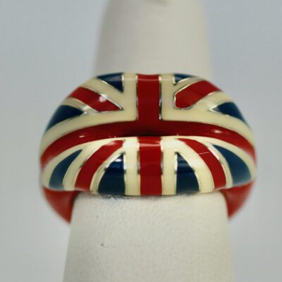Solange Azagury Partridge "Hot Lips" Enamel Union Jack Ring