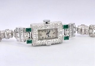 Deco Emerald Diamond Watch