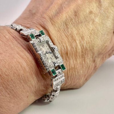 Deco Emerald Diamond Watch
